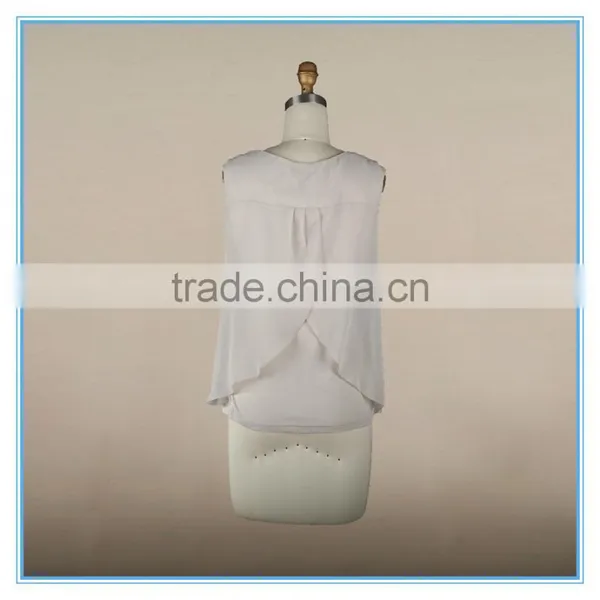 2016 Newest Women Top Clothing Sleeveless Chiffon Bead For Saree Blouse photo-4