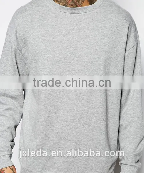 Wholesale Comfortable Oversized Crewneck Plain Men Sweatshirt Made in China photo-3