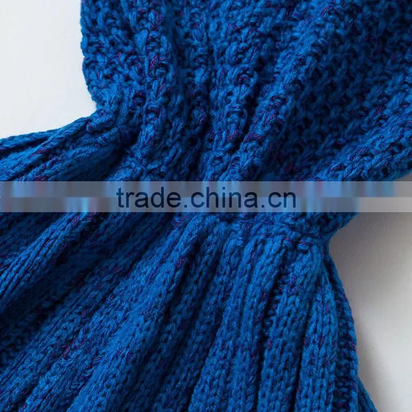 ShiJ 195*90cm 730g Adult High Quality Crochet Mermaid Tail Blanket photo-4