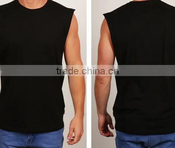 High Quality Wholesale Bodybuilding Tank Top Cotton Sports Tank Top Custom Unisex Stringer Tank Top photo-3