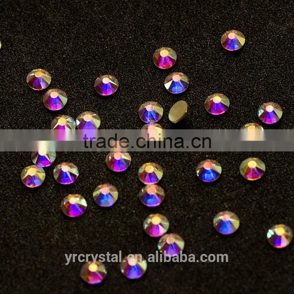Professional Crystal Factory Hotsale Flatback Crystal AB Glue on Rhinestone for Shoes photo-3