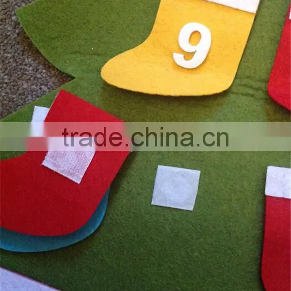 Felt Christmas Tree Advent Calendar New Pockets for Treats Countdown photo-2