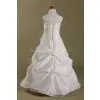 A-line V-neck Spaghetti Straps Crystal Floor-length Bridesmaid Dresses