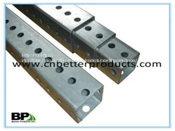 Square Perforated Galvanized Steel Sign Post photo-2