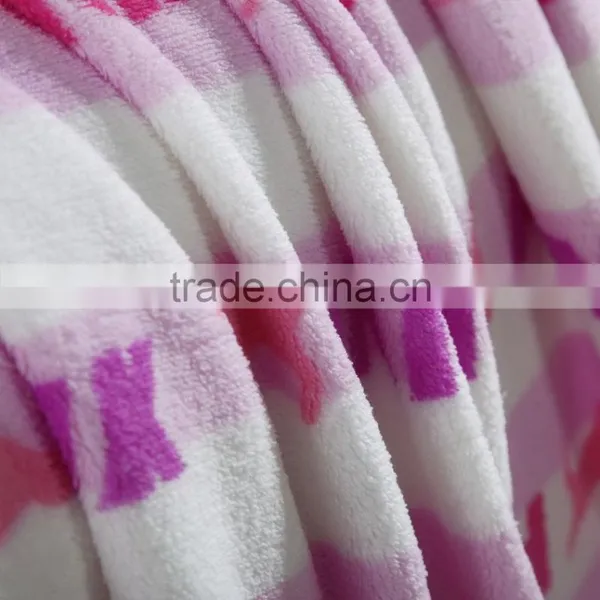 Pink Letter Throw Coral Fleece Blanket With Customer Print photo-3