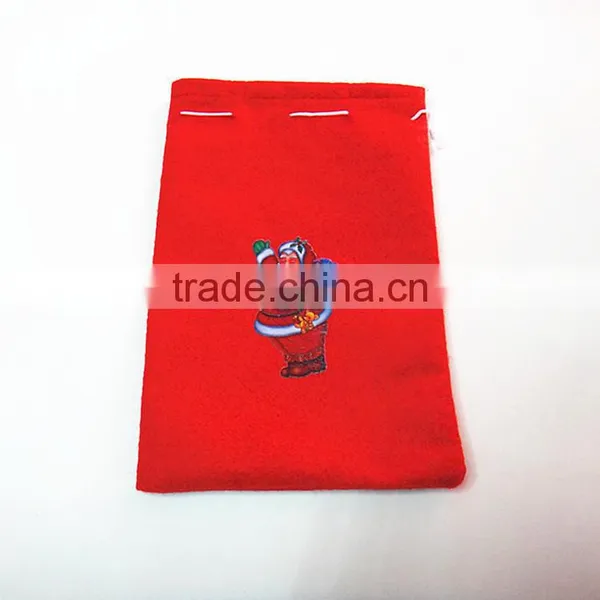 Gift Bag Jewelry Red Velvet Pouch Drawstring Christmas photo-5