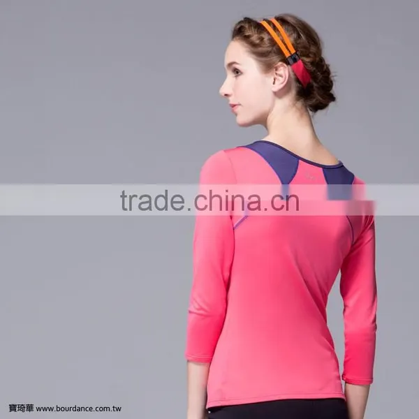 2017 Top Quality Sports Wear 3/4 Sleeve Tops photo-3