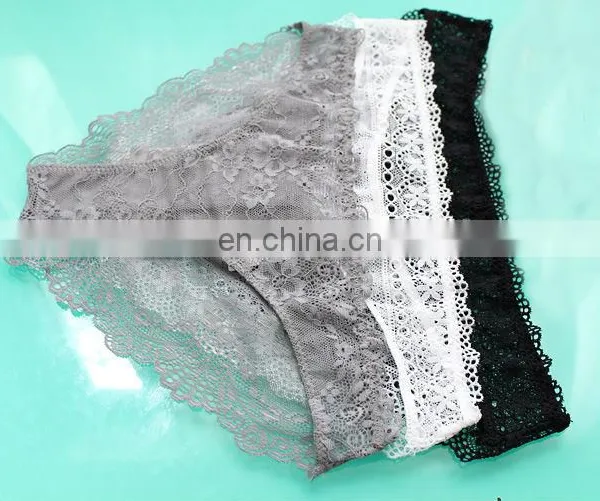 Europe Sexy Lace Low Waist Panty Transparent Temptation Briefs Summer Slim Woman photo-5