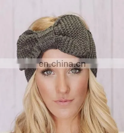 Knit Big Bow Winter Hairband photo-3