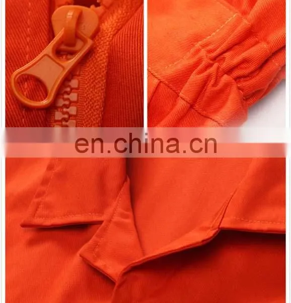 Hot Selling OEM Factory Bright Orange 100% Cotton Professional Safety Coverall Workwear photo-5