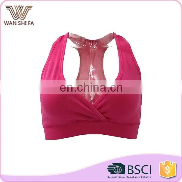 Anti-bacterial Nylon and Spandex Quick Dry Custom Blank Sports Bra
