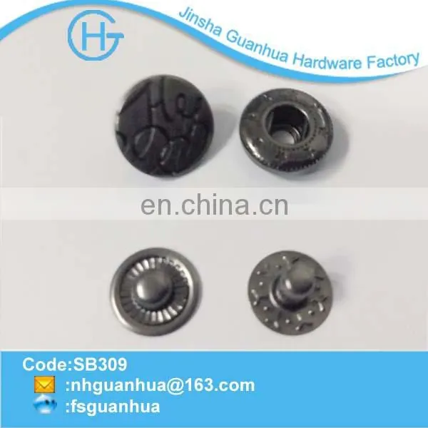 fashion designer cloth snap button snap buttons with customized logo