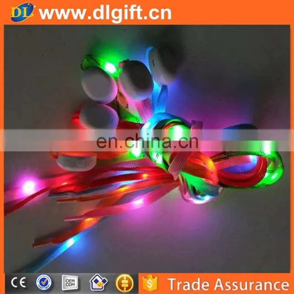 2017 New Lights Flashing Luminous Glow in the Dark Shoelaces Light up Shoe Lace Led Shoelace photo-2