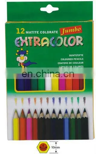 3.5" 12Ct Short Colored Pencils - Hexagon - Kids Choice