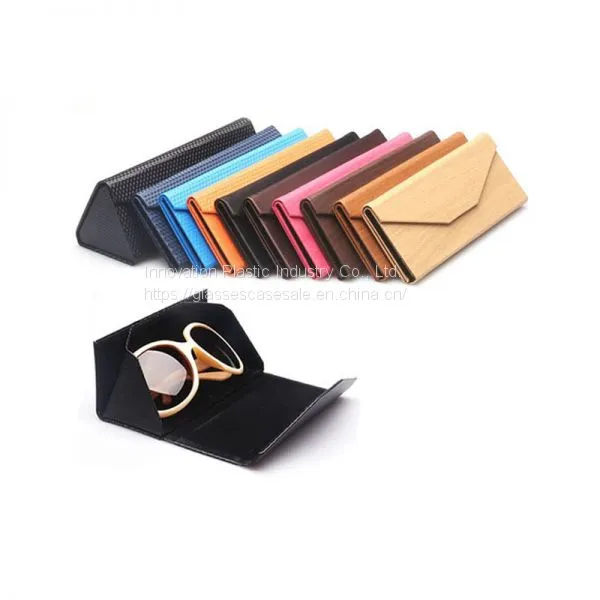 Triangle Folding Glasses Case; Creative and Portable Myopic Eyewear Holder photo-2