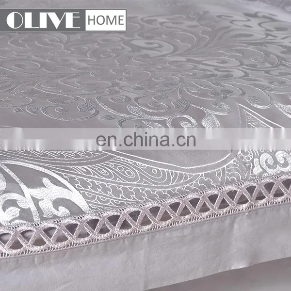Made In China Home Textile New Luxury Pure Cotton 4 PCS Quilt Set Bed Sheet Cover Sets Jacquard Comforter Lace Bedding Set photo-2