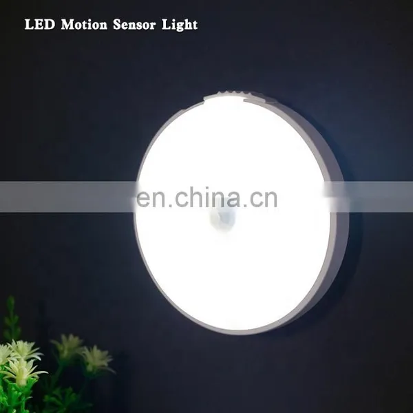 Manufacturer Round Battery Powered Wireless PIR Motion Sensor MINI Indoor Night Light photo-3