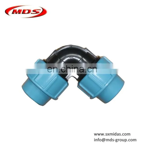 PP Compression Pipe Fittings 90 Degree Elbow for Water Distribution Irrigation photo-4