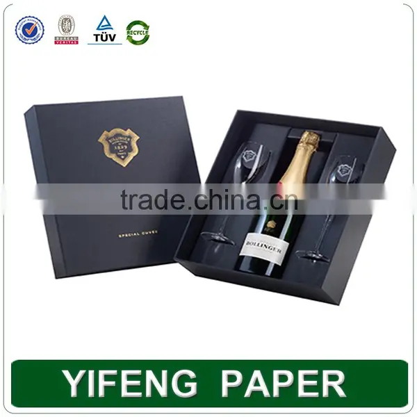 Fancy Wine Gift Box for 2 Bottle Custom Designs photo-5