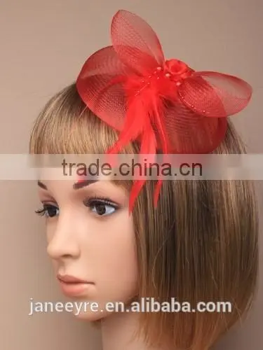 100% Sinamay Fabric Fascinator Hat For Wedding/Party/Chuch photo-3