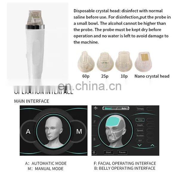 Gold RF Fractional Microneedle Machine Wrinkle Stretch Mark Removal Instrument Skin Tightening Whitening Beauty Device photo-4