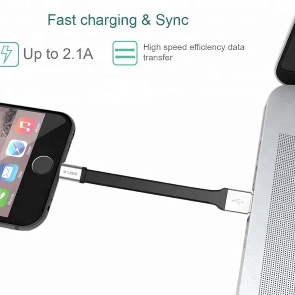 Mini Portable Mfi Certified 8pin Keychain USB Cable Fast Charging 15cm Data Charger for IPhone 7/8/X photo-4