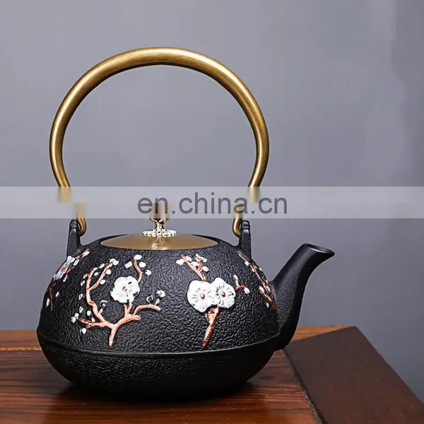 Turkish Moroccan Wholesale Magnetic Filter Steel Warmer Enamel Cast Iron Teapot photo-4