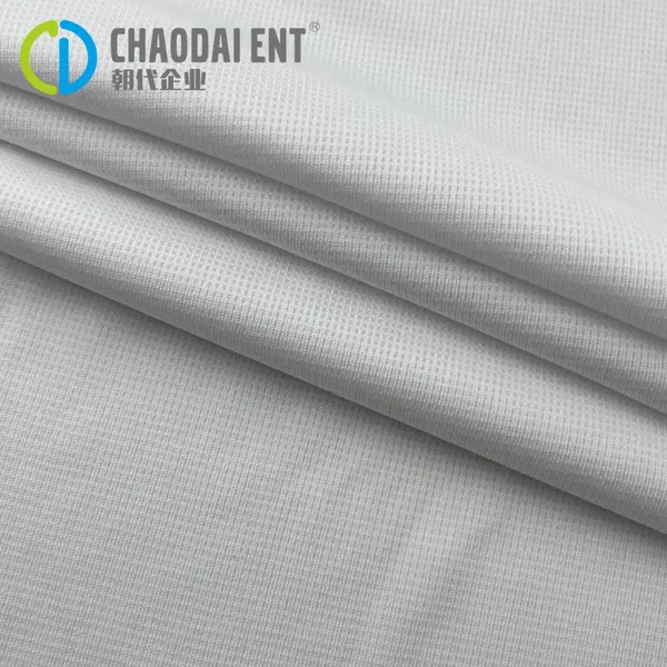 100% Recycled Polyester 75D Bird's Eye Cloth Hygroscopic and Perspiratory Sportswear Fabric Bird's Eye Cloth Mesh Cloth photo-3