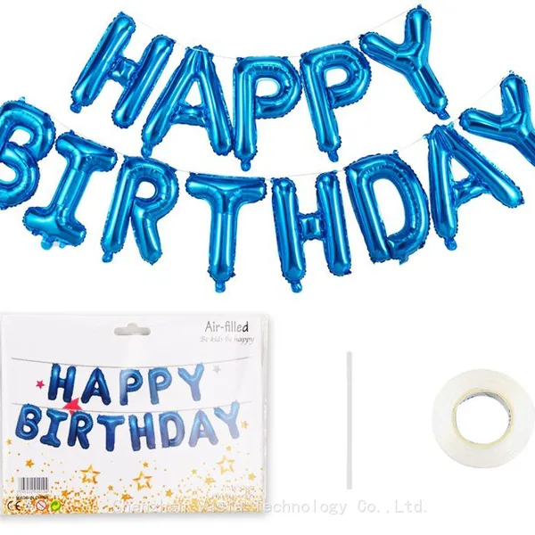 Wholesale 16-inch Happy Birthday Letter Foil Balloons Set for Kids Adult Birthday Party Decor photo-3
