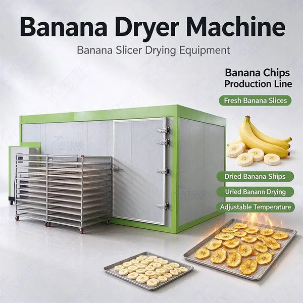 Banana Dryer Machine Banana Slicer Drying Equipment Banana Chips Production Line