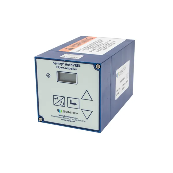 SENTRY AutoVREL AV-101 Automatic Sample Flow Control Valve Feedback Relay Backlit LCD Keypad 24 VDC 316 SS Wetted Parts