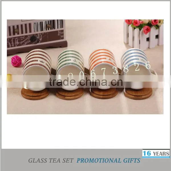 Warm Color Stripe Ceramic Mug Cup Fashion photo-2