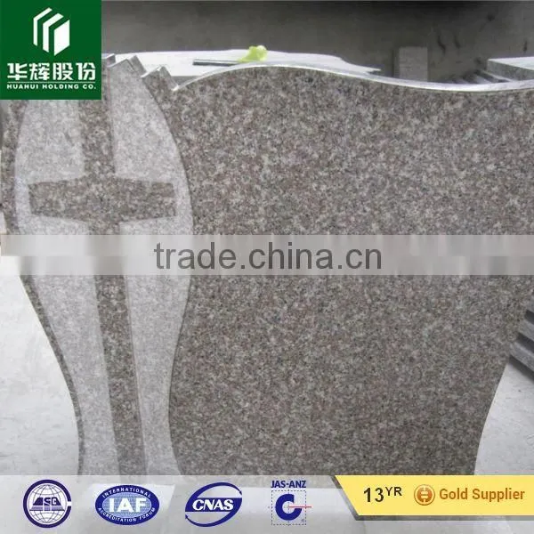 Stone Carving Flower and Crosscolor Monument Slab Shanxi Black Absolut Tombstone Cheap Granite photo-2