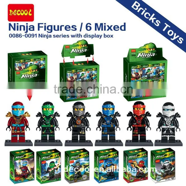 Decool 0086-91 Ninja Masked Man Six Mixed Series Model Toy