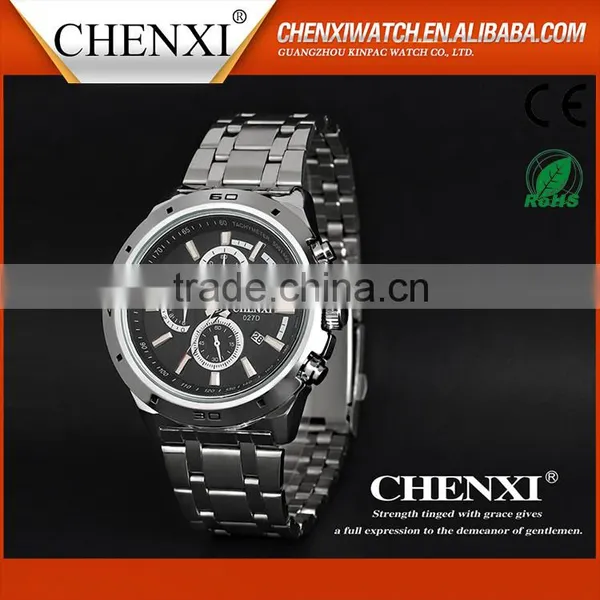 Calendar C027D Three Dial China Watch Manufacturer CHENXI Men Watch Factory Men Watch Wholesale Stainless Steel Watches Man photo-3