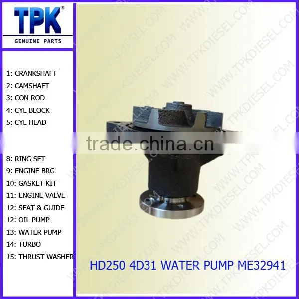 4D31T Water Pump ME32941T, HD400 HD450 HD510 HD512 Excavator Engine Parts