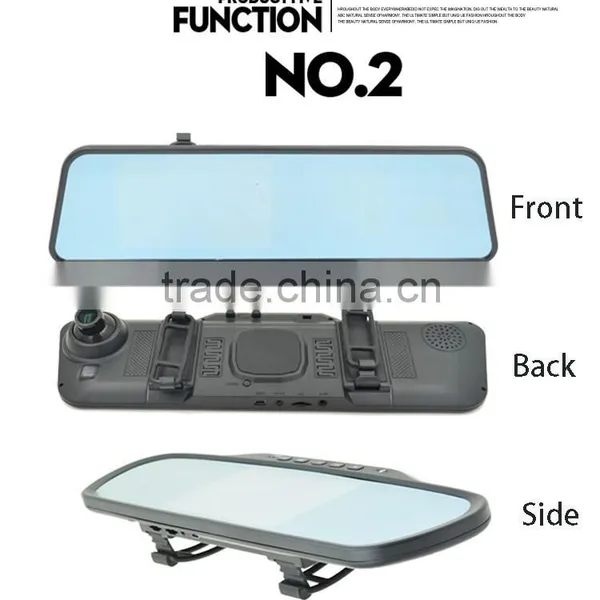 Shenzhen OEM 5" 1080p Navigation Rearview Mirror, Android Rearview Mirror With Gps Bluetooth 2 Camera photo-5