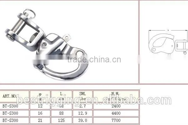 Carabiner Manufacture Nickel Plated Galvanized Industrial Dog Leash Snap Hook,Zinc Alloy Dog Leash Hook photo-3