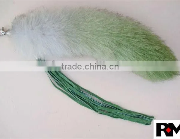 Fashion Dyed 100% Genuine Fox Tail Fur Accessory for Bags photo-3