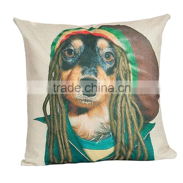 2016 Hot Sale Home Decorative Dog Oriental Custom Printing Cheap Cushion Cover photo-5
