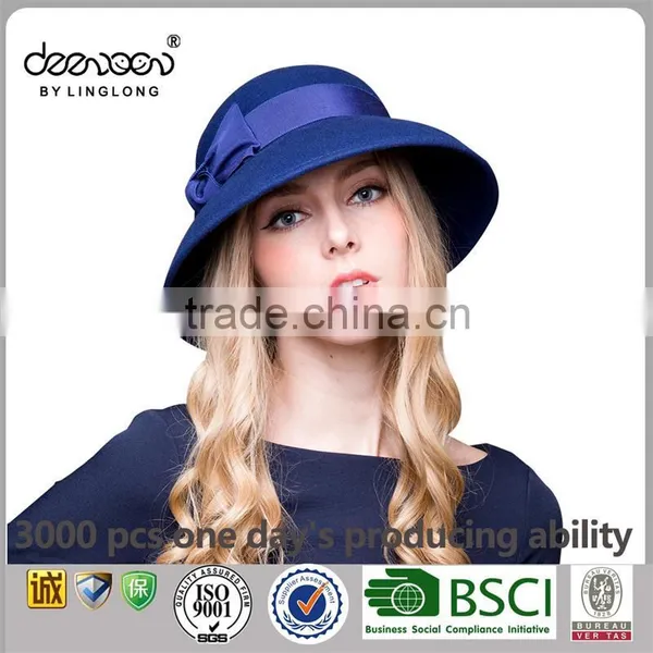 Royal Cloche Hat Wholesale Women Wool Felt Hat photo-2