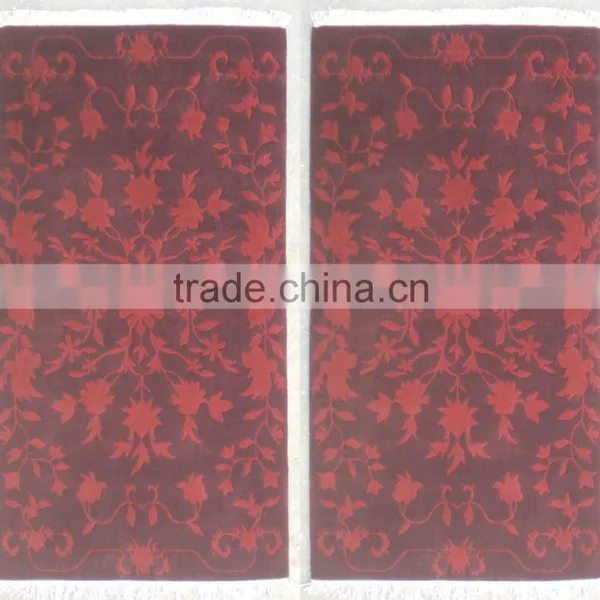 Blue Handknotted Woollen Carpet photo-2