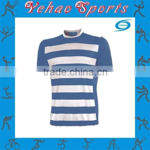 Two Colors Striped Practice Soccer Jersey With Sublimation Made photo-5