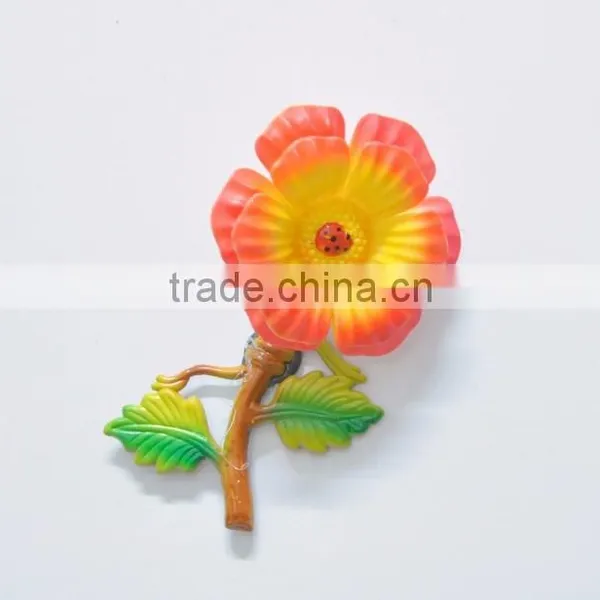5 Inch Plastic Morning Glory Wedding Decoration Artificial Flower Freezer Magnet photo-2