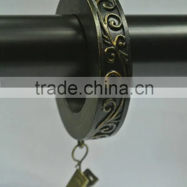 Decorative Designer Silver Curtain Rod Rings With Clips For 1", 1-1/4" & 1-1/2" Drapery Rods photo-4