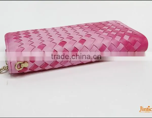 European Style Zipper Designer Beautiful Wallets Metal Chain Purse for Female Lady photo-4