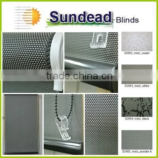 Double-printing Pattern Blackout Shiny Vinyl Fabric Roller Shade Roller Blind photo-3