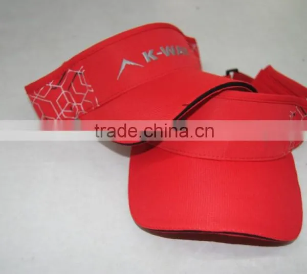 Fashion Red Custom Embroidery Sun Visors Wholesale photo-5