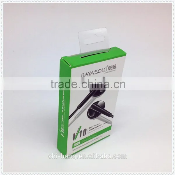 Color Paper Box With Blister Tray Packaging for Earphone