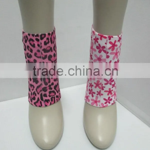 Pink Leopard Sock Heel / Elbow Socks / Printed Heel Socks photo-5